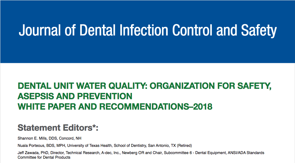 The Importance of OSAP's New Dental Water Quality